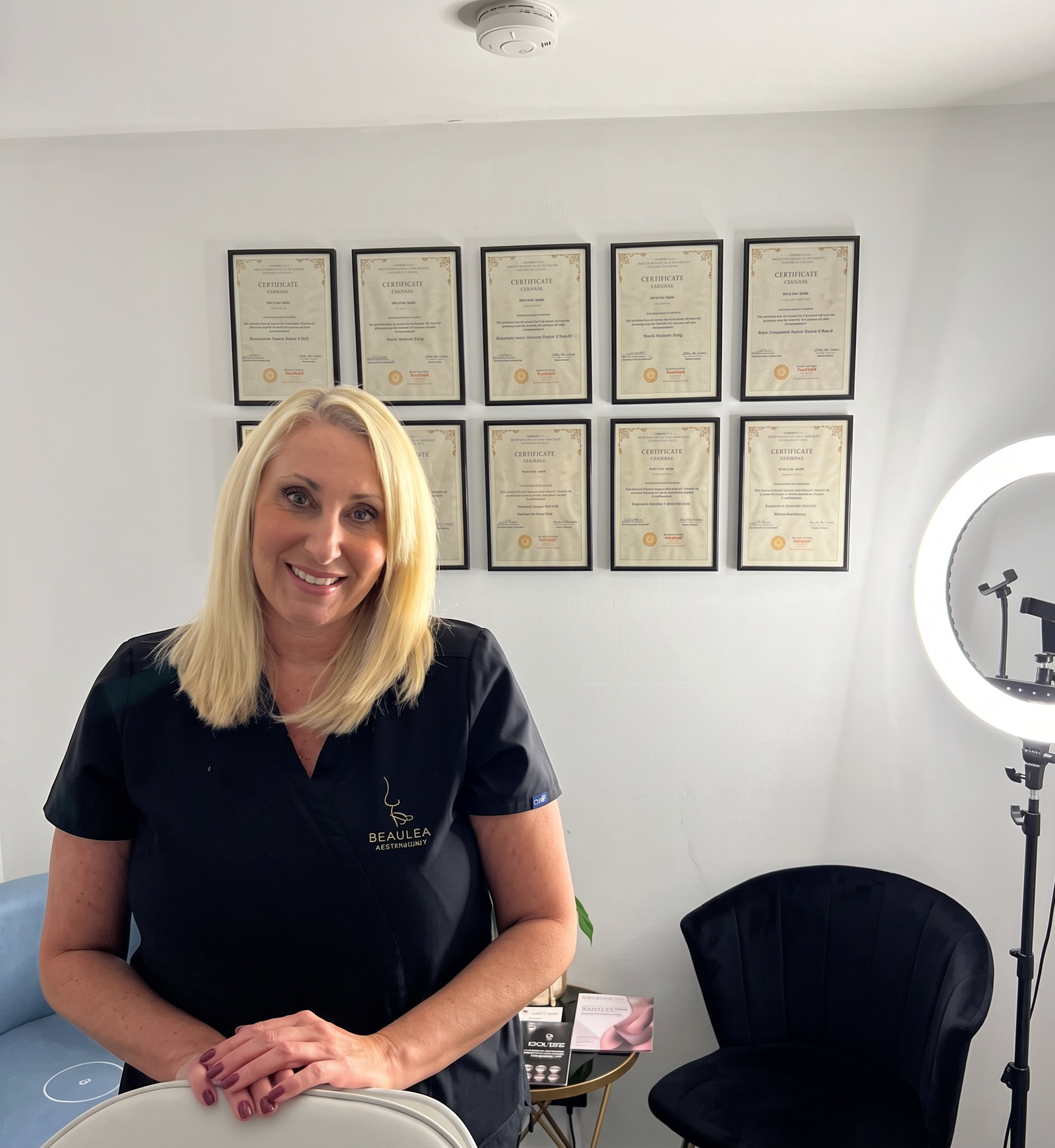Rachel Legg in the Beaulea Clinic consultation room